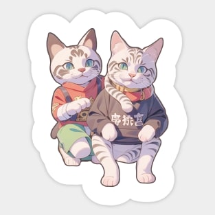Cat Miaw: Playful and Cute Cat Design Sticker